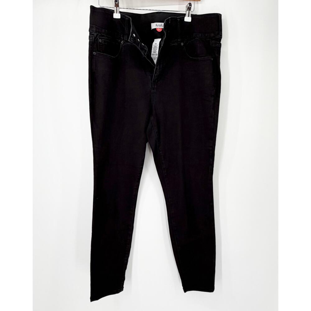 Arula Black High-Waisted Stretch Denim Size 14 EUC Casual Plus Size Slimming